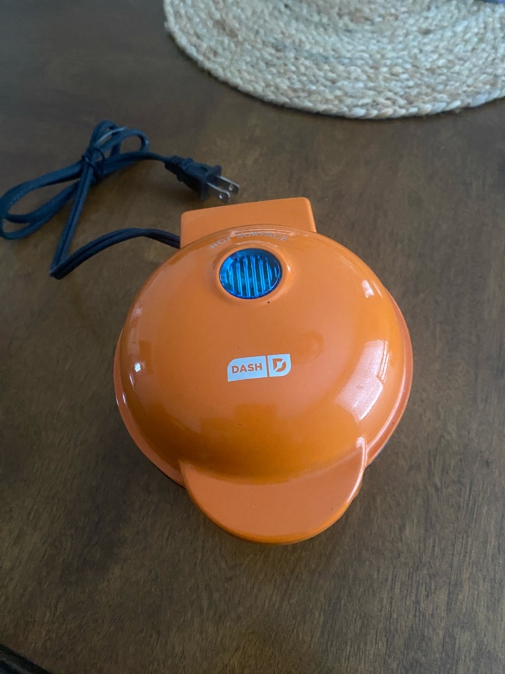 Dash  Orange Portable Mini Waffle Maker